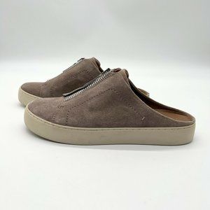 Frye Lena Dusty Rose Pink Suede Leather Sneaker Mule 8.5